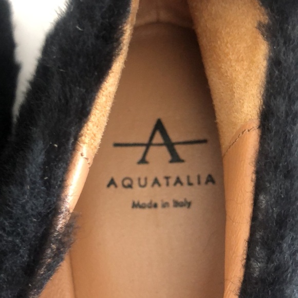 AQUATALIA Made in Italy Women's Brinley Shearling Leather Ballet Flats Size 5.5 - Picture 7 of 10